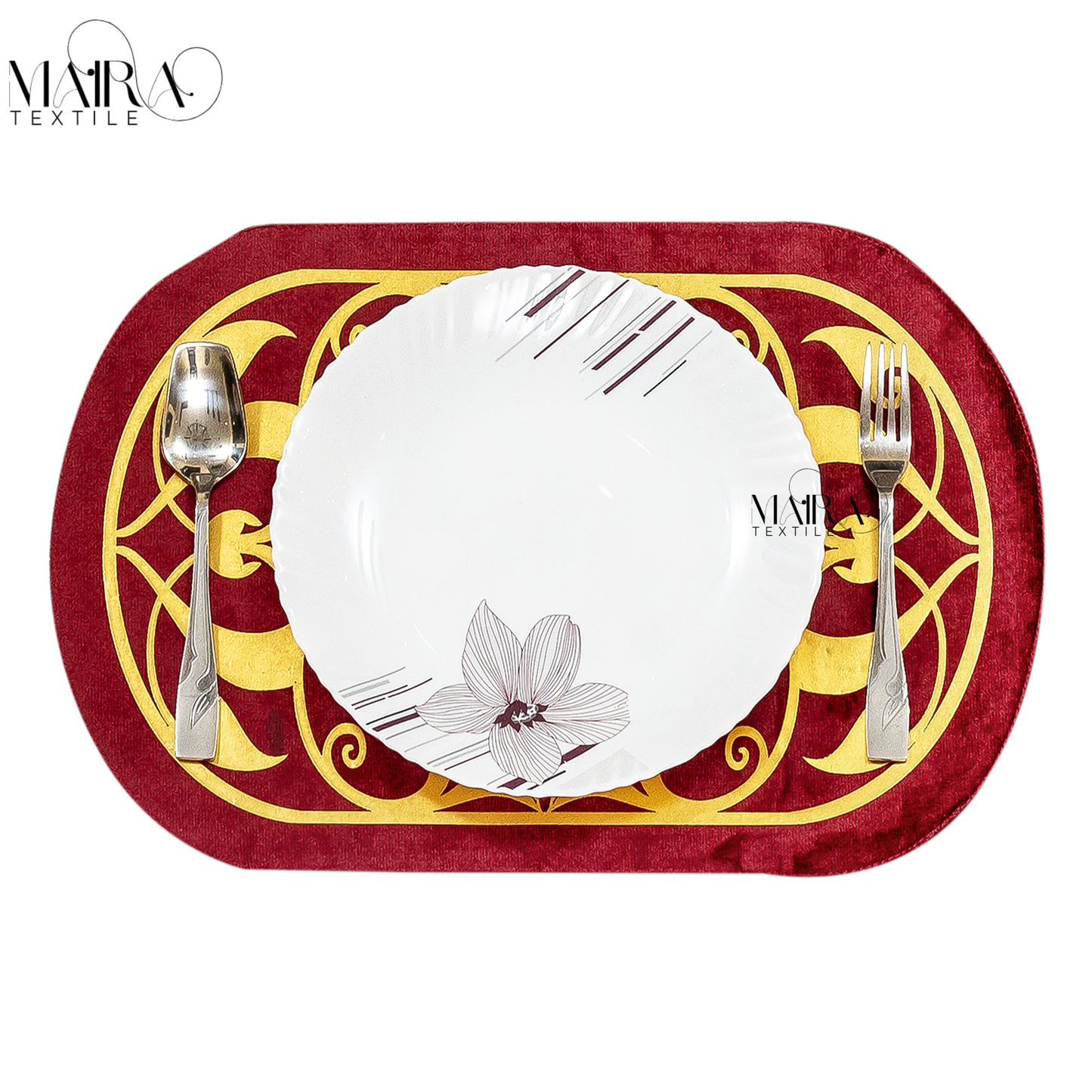 Majestic Bonanza Scarlet Maroon Table Set Dinning Set