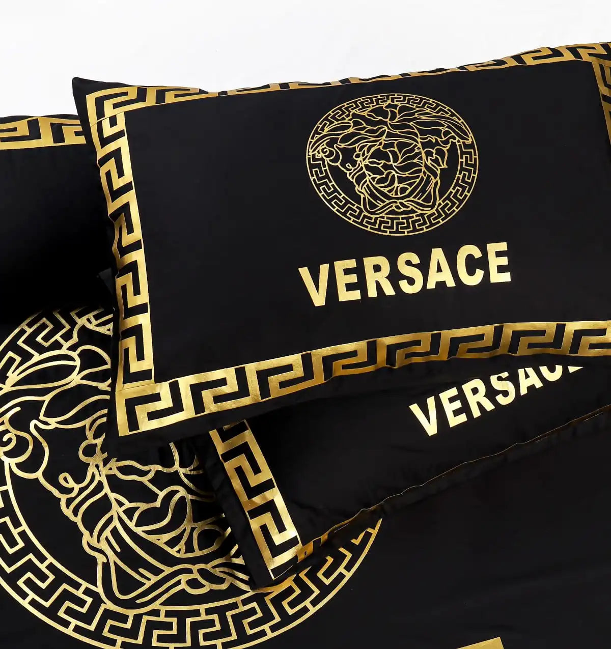 Black And Golden Versace Duvet Cover Set