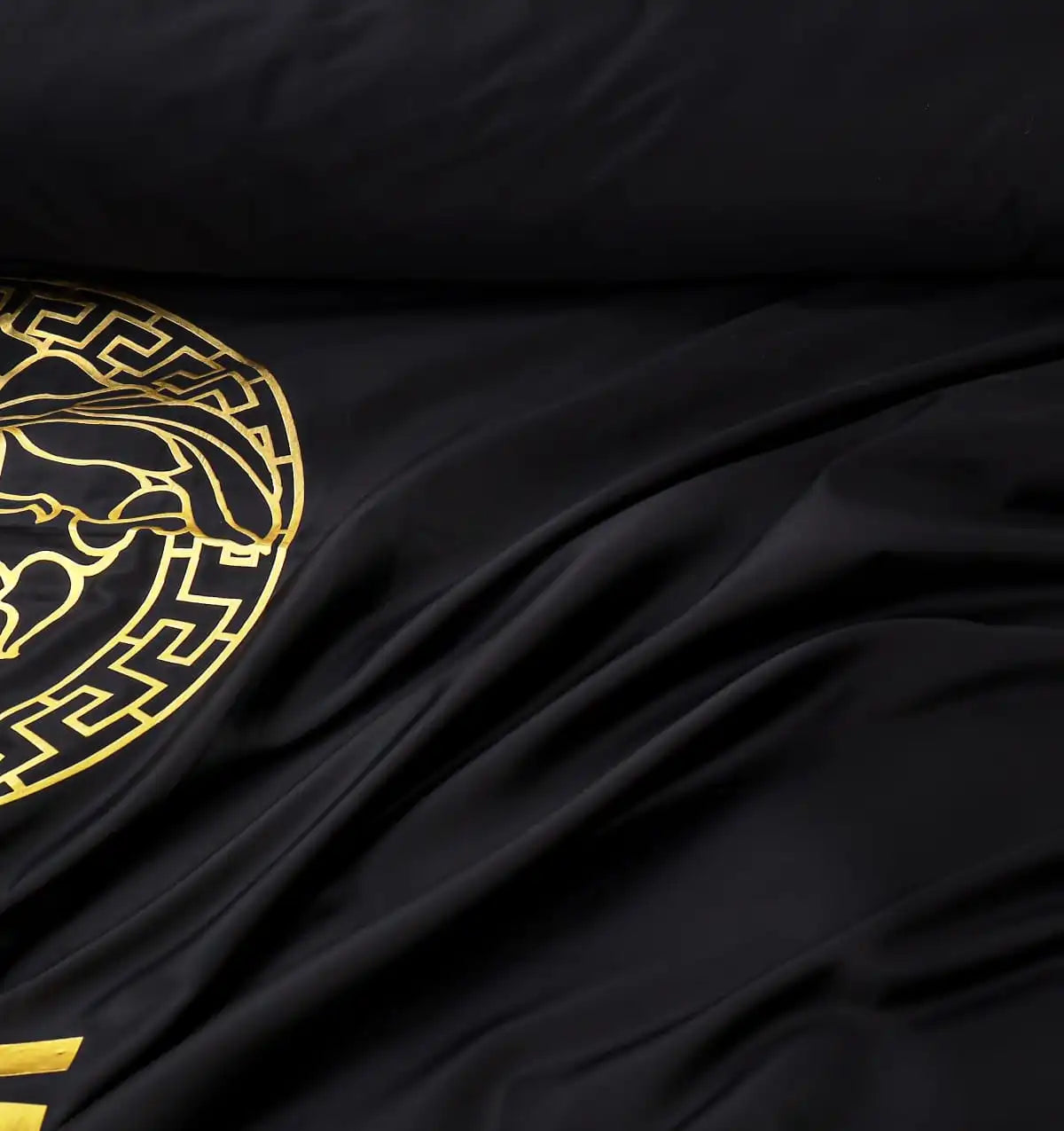 Black And Golden Versace Duvet Cover Set