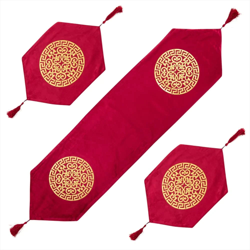 Velvet & Silk Table Runner 3pcs set