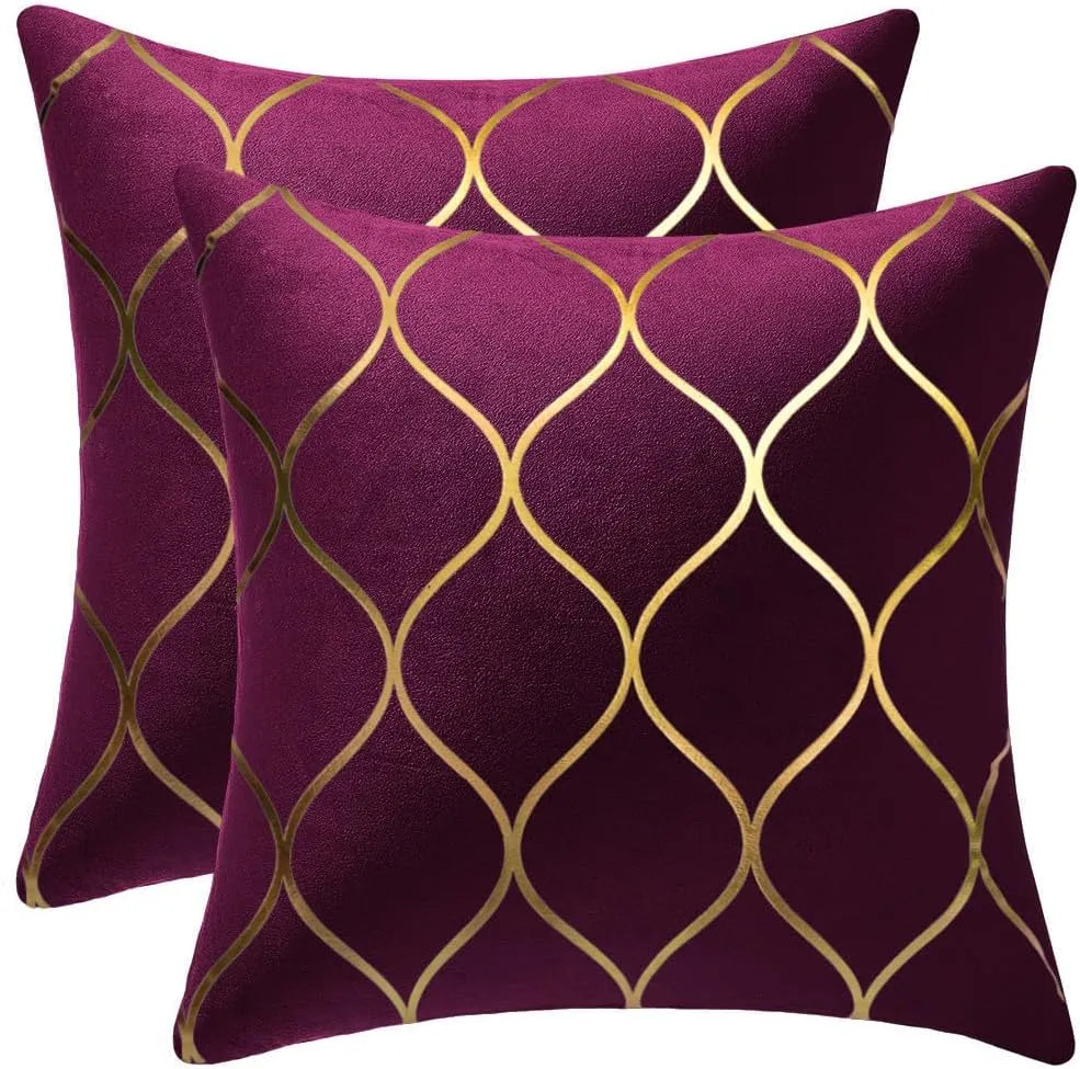 Double colour velvet cushion covers