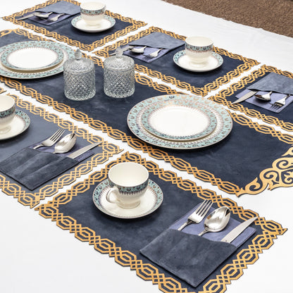 Elegant Grey Table Runner Set (8/6/4 Pieces) – New Collection