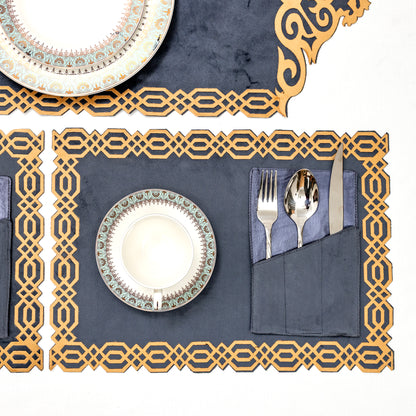 Elegant Grey Table Runner Set (8/6/4 Pieces) – New Collection