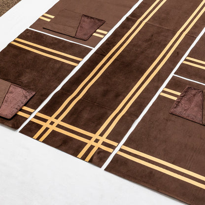 Grey Velvet Table Runner Set – Premium Home Décor Collection