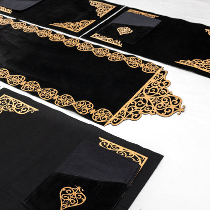 Luxury Black Velvet Runner Set – Perfect for Modern Dining Tables 8/6/4 pcs Set's
