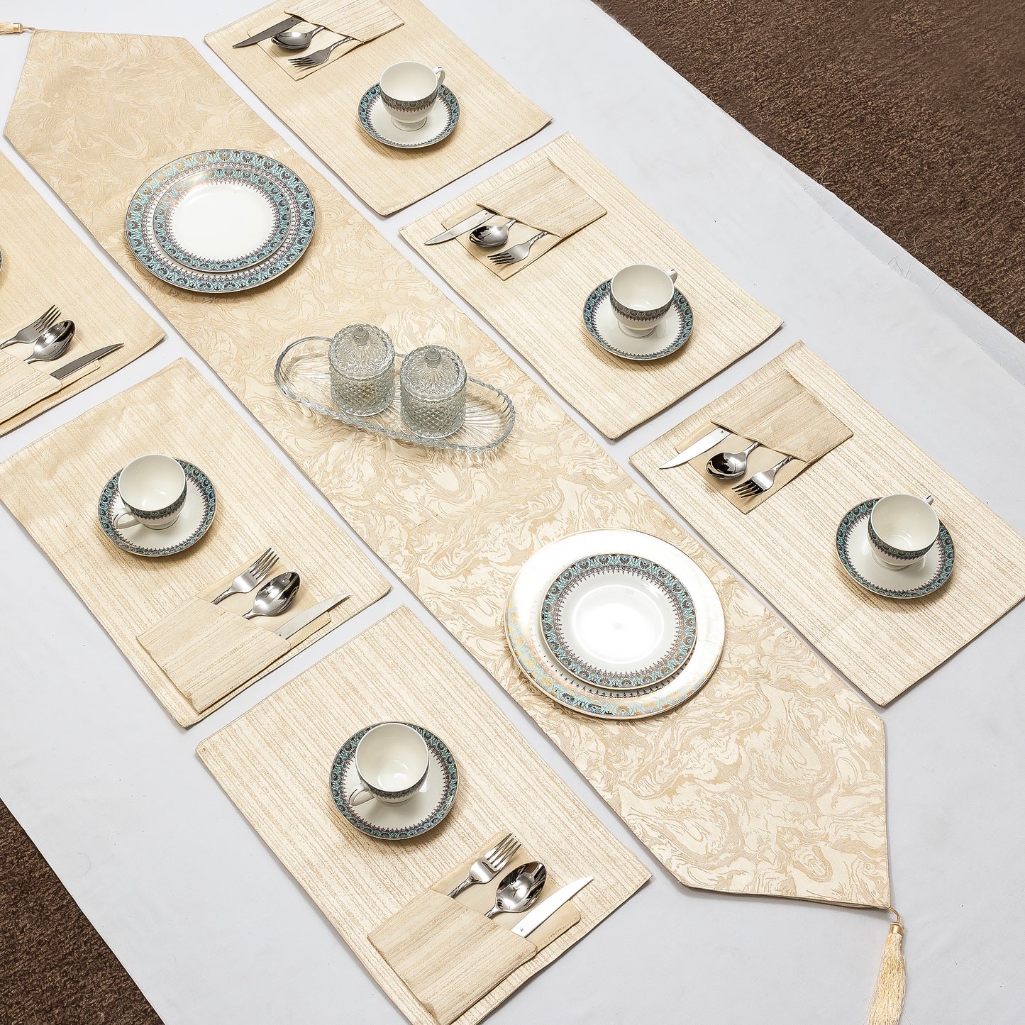 Champagne Embossed Luxe Set