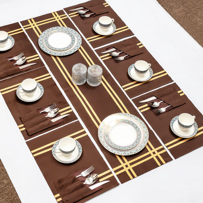 Grey Velvet Table Runner Set – Premium Home Décor Collection