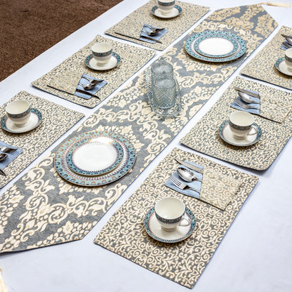 Rustic Linen Damask Set