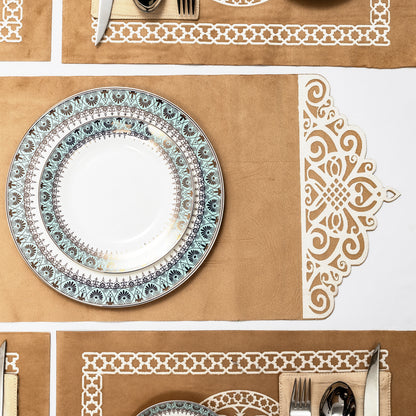 Modern Gold Dining Table Runner Set – Available in 4, 6 & 8 Pcs Set's