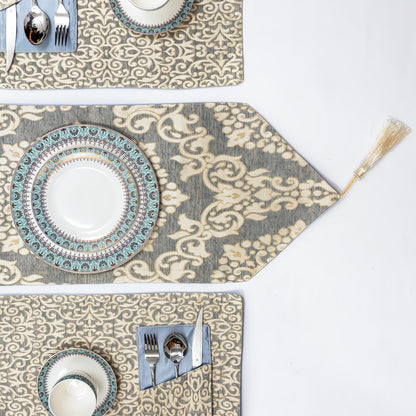 Rustic Linen Damask Set