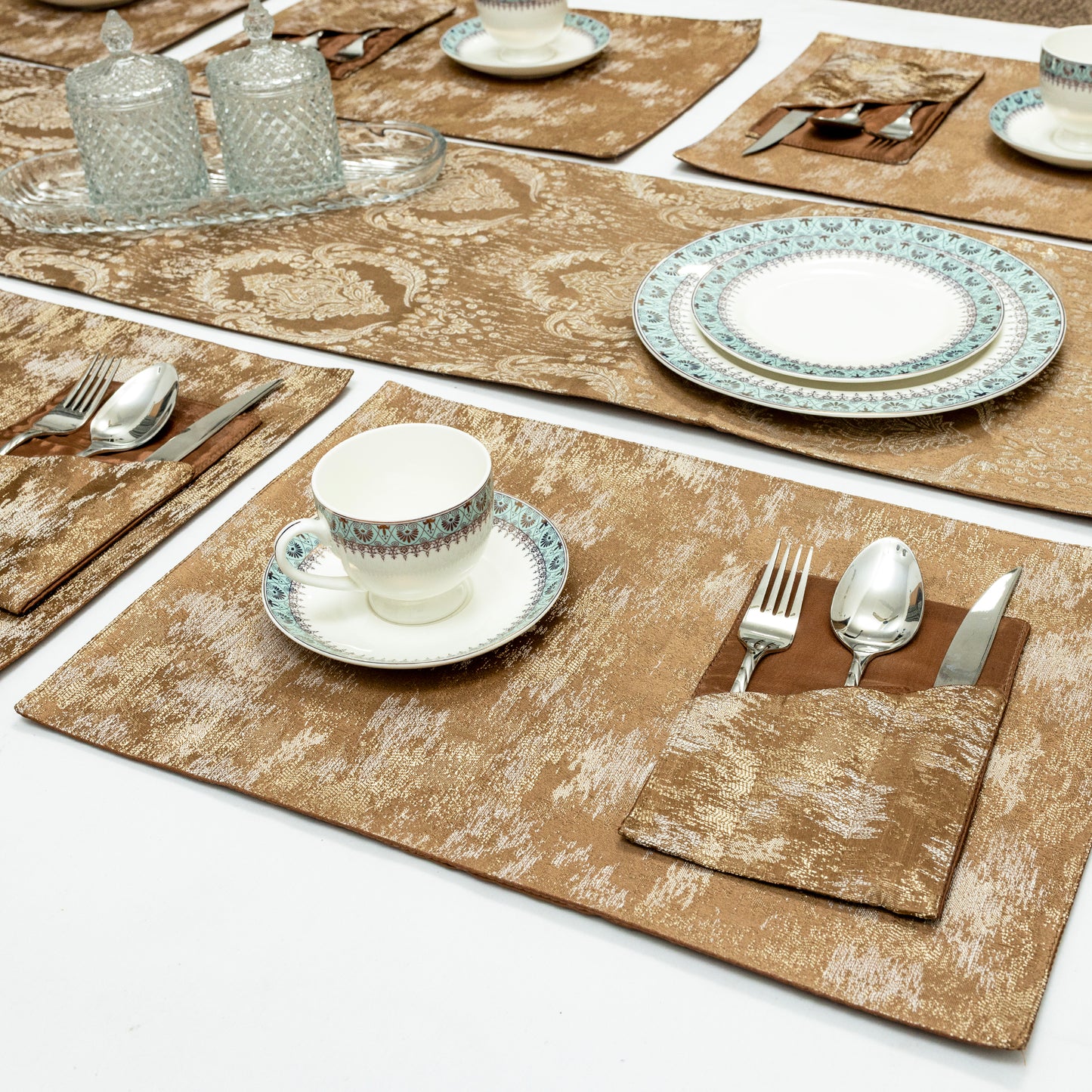 Charcoal Damask Heritage Set