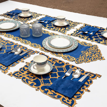 Classic Blue Dining Table Runner Set 8/6/4 pcs– New Arrival 2026