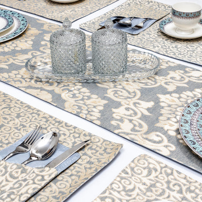 Rustic Linen Damask Set
