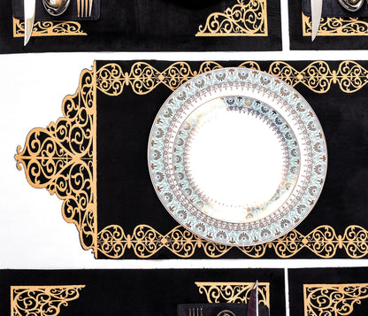 Luxury Black Velvet Runner Set – Perfect for Modern Dining Tables 8/6/4 pcs Set's