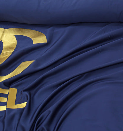 Luxury Blue & Golden Duvet / Razai Cover Set – 8 Pieces (Laser Work)