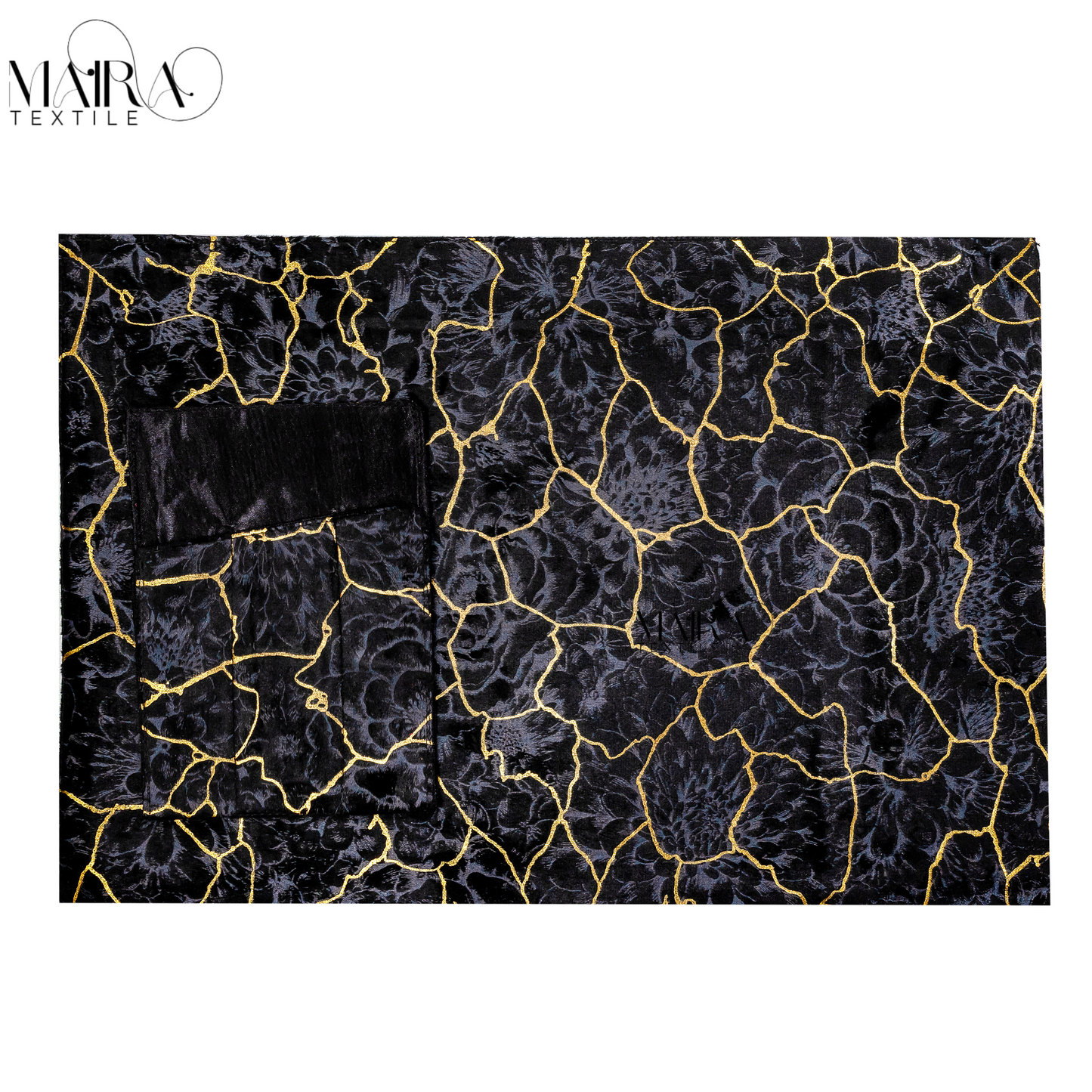 Black Majestic Bonanza Obsidian Crackle  DinningTable Set