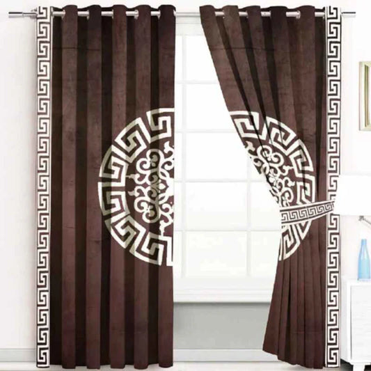 2 Pieces Premium splendid velvet curtain Panels & 2 Belts