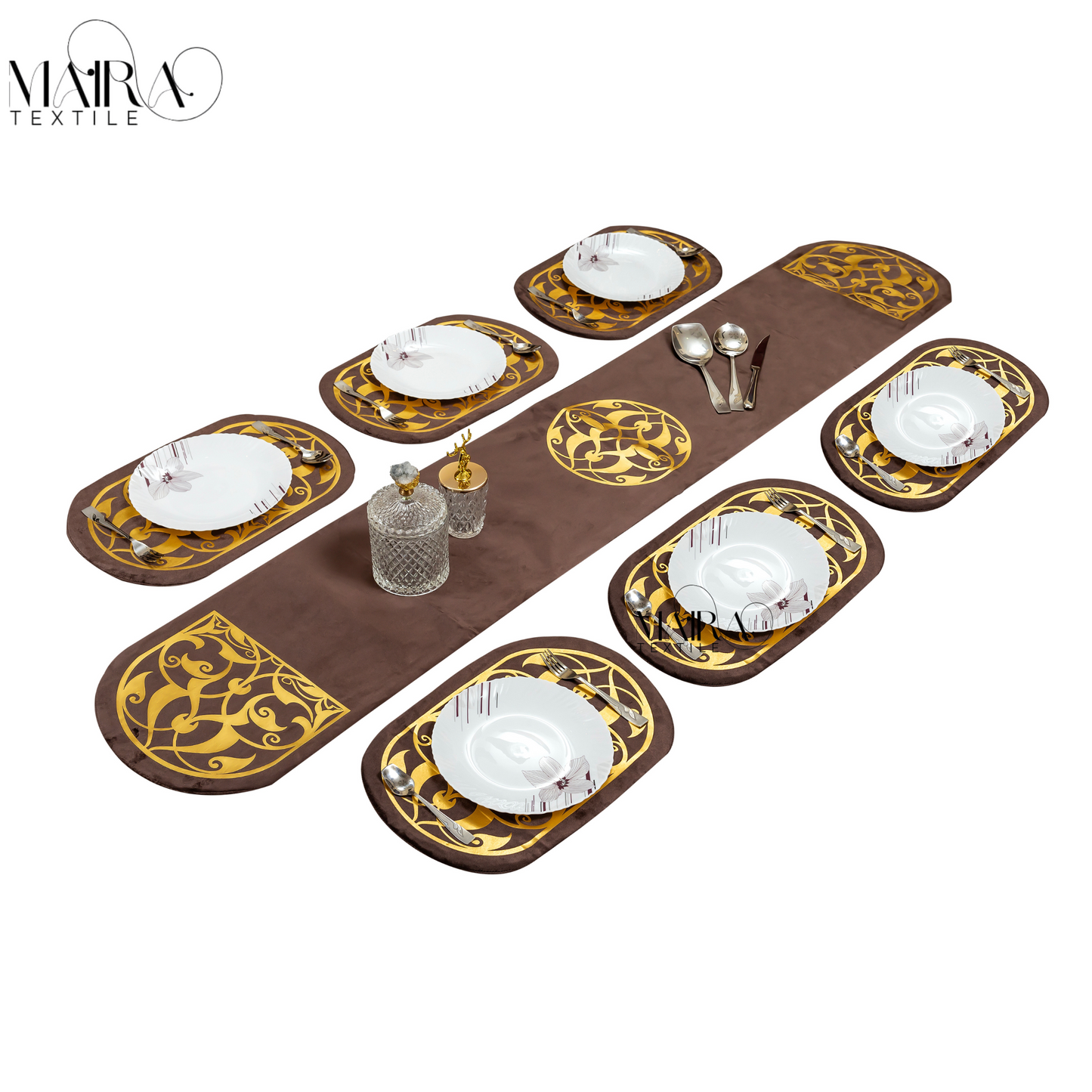 Regal Crest Cocoa Gold Table Set