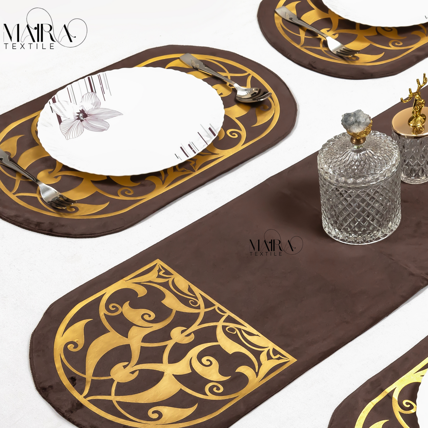 Regal Crest Cocoa Gold Table Set