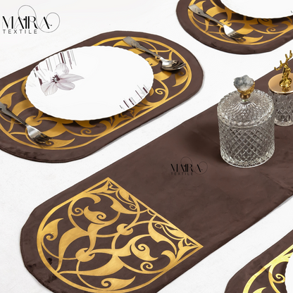 Regal Crest Cocoa Gold Table Set