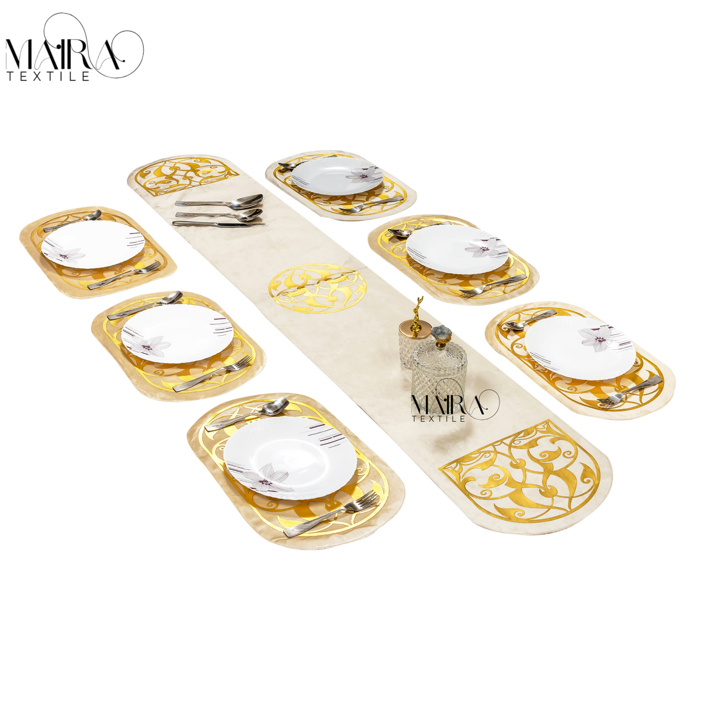 Imperial Pearl Sand Gold Table Set