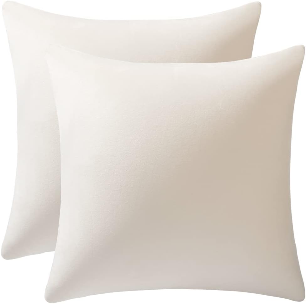 Off White  Plain Velvet Cushion Cover Each Price 220