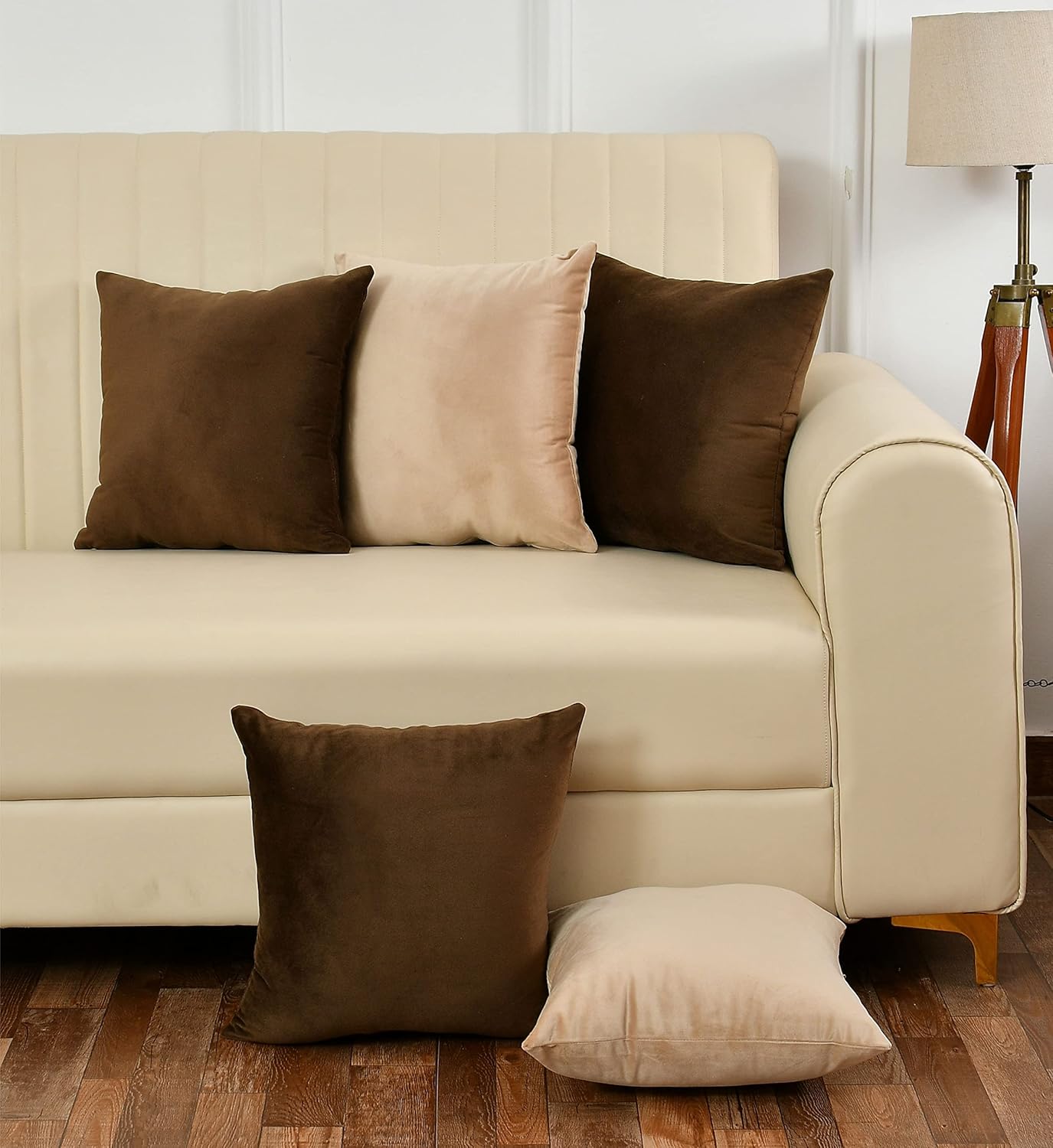 Pack Of 5 Plain Velvet Cushion Cover