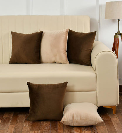 Pack Of 5 Plain Velvet Cushion Cover