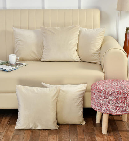 Pack Of 5 Plain Velvet Cushion Cover