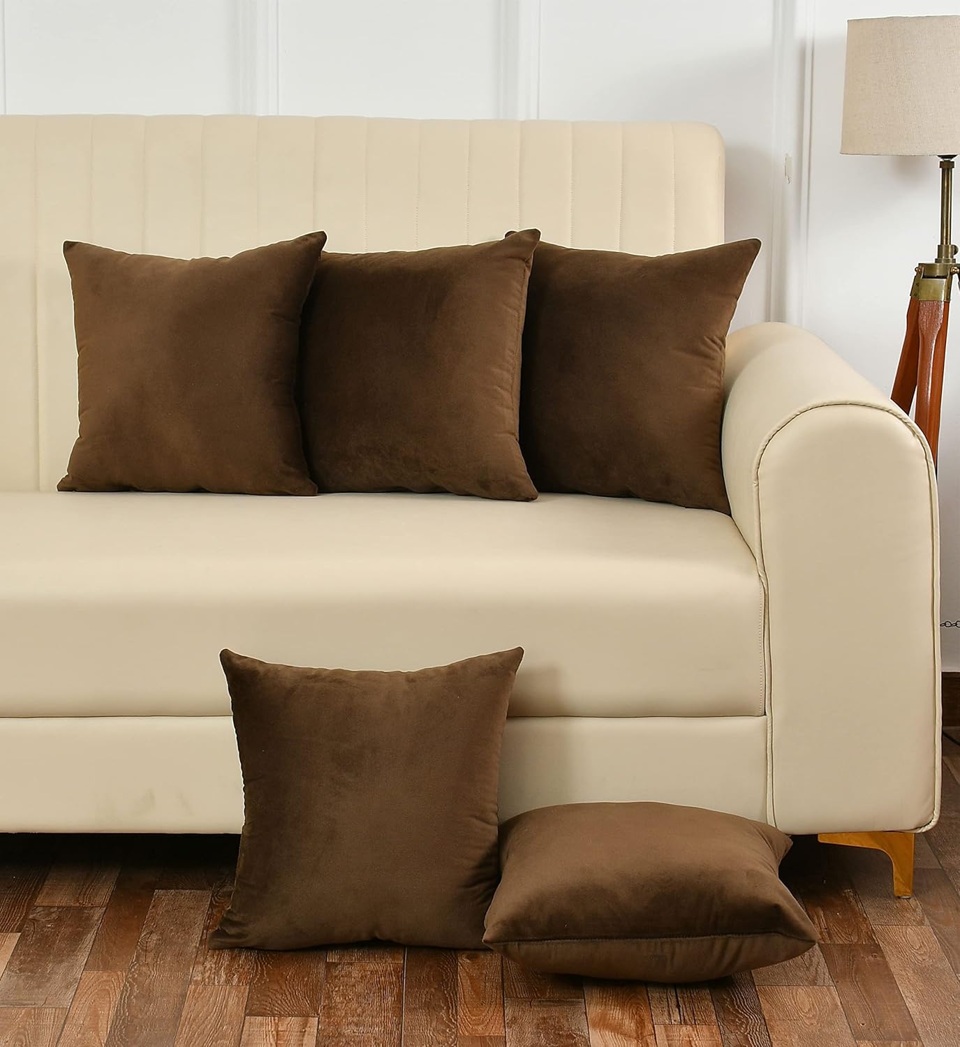 Pack Of 5 Plain Velvet Cushion Cover