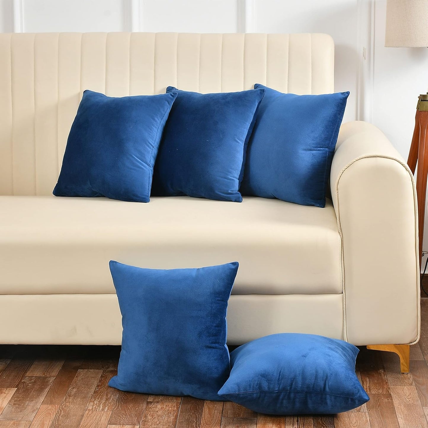 Pack Of 5 Plain Velvet Cushion Cover