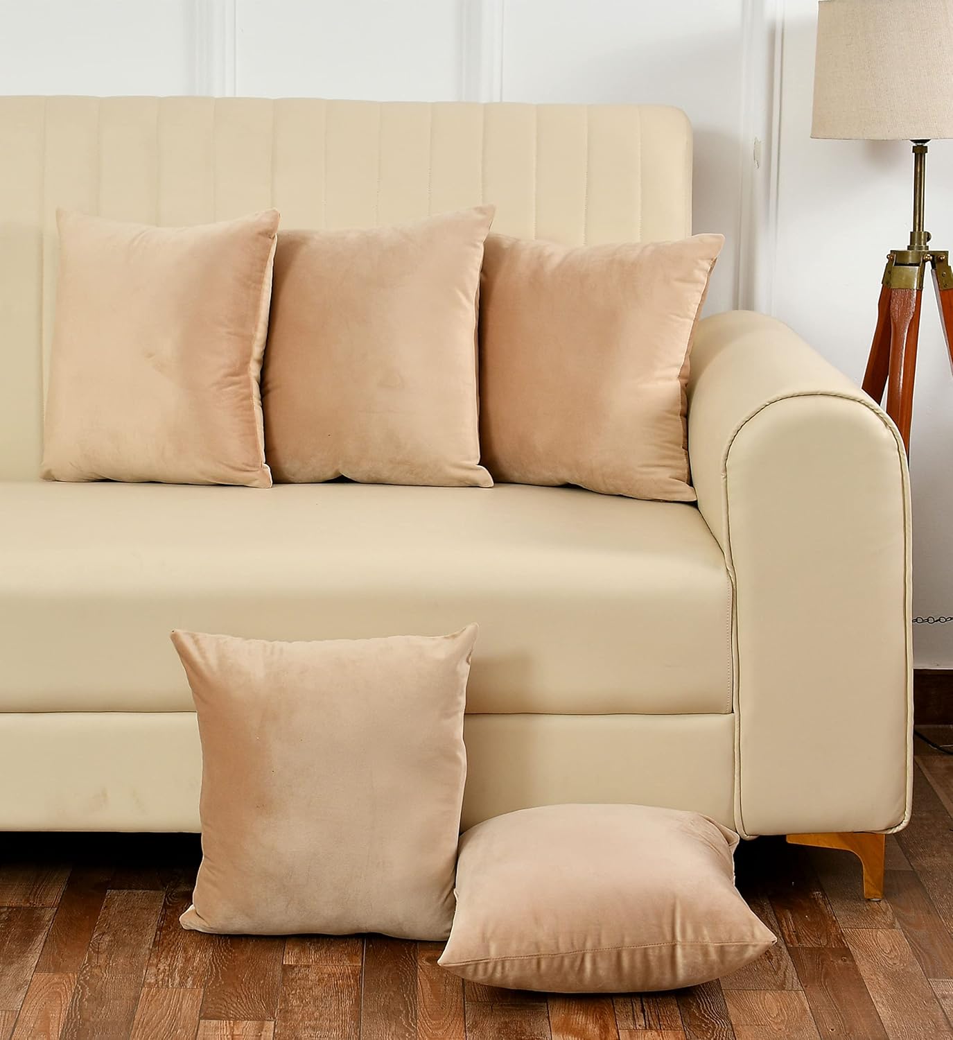 Pack Of 5 Plain Velvet Cushion Cover