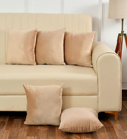 Pack Of 5 Plain Velvet Cushion Cover