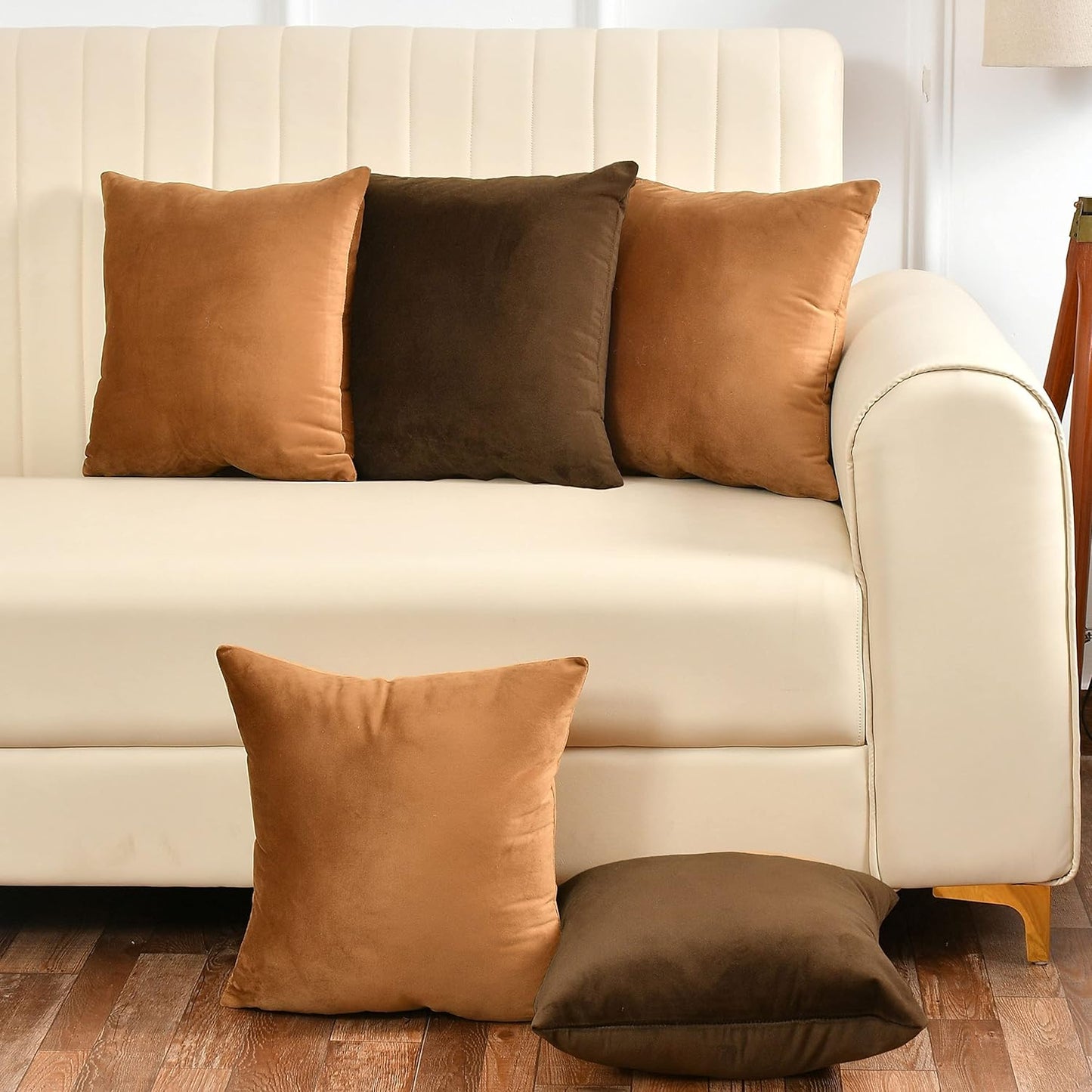 Pack Of 5 Plain Velvet Cushion Cover