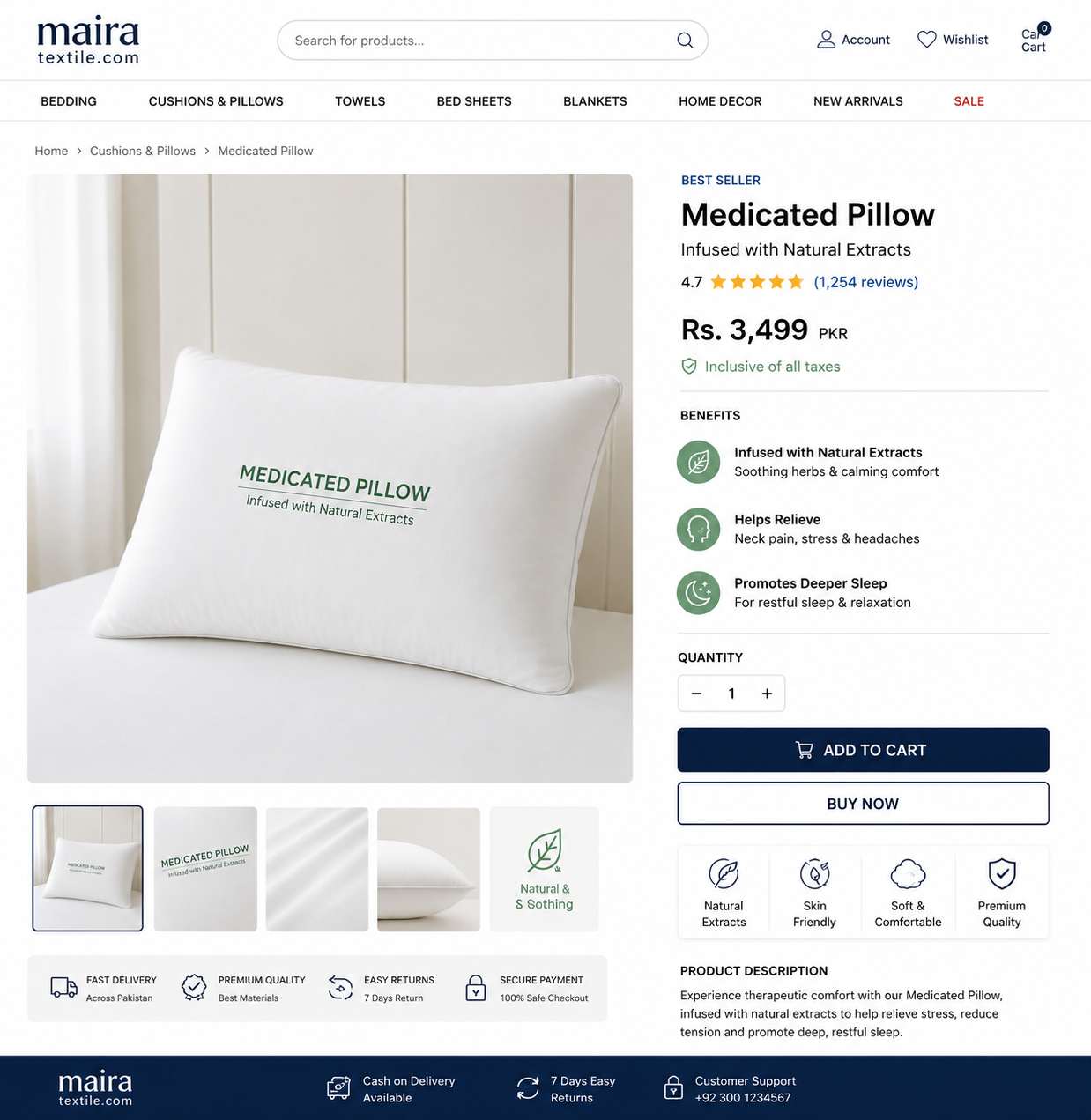 Medicated Pillow – Sleep Better, Wake Refreshed