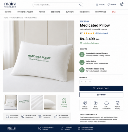 Medicated Pillow – Sleep Better, Wake Refreshed
