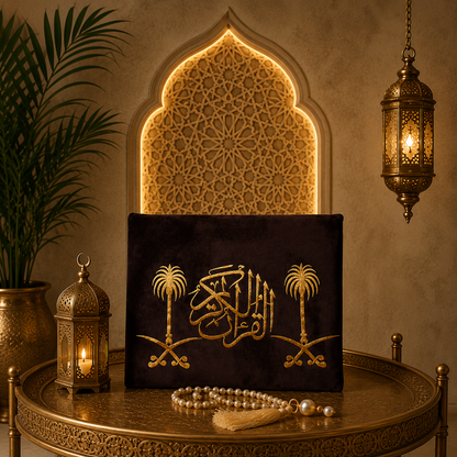 Luxury Quran Cover | Islamic Ghilaf | Premium Juzdan for Holy Quran