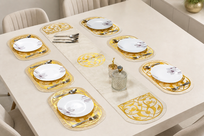 Ivory Regal Filigree Set velvet