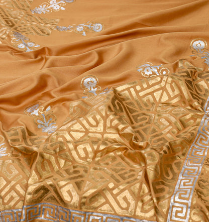 Luxury Golden Duvet, Razai Cover Set 8Pcs Design Block printing work