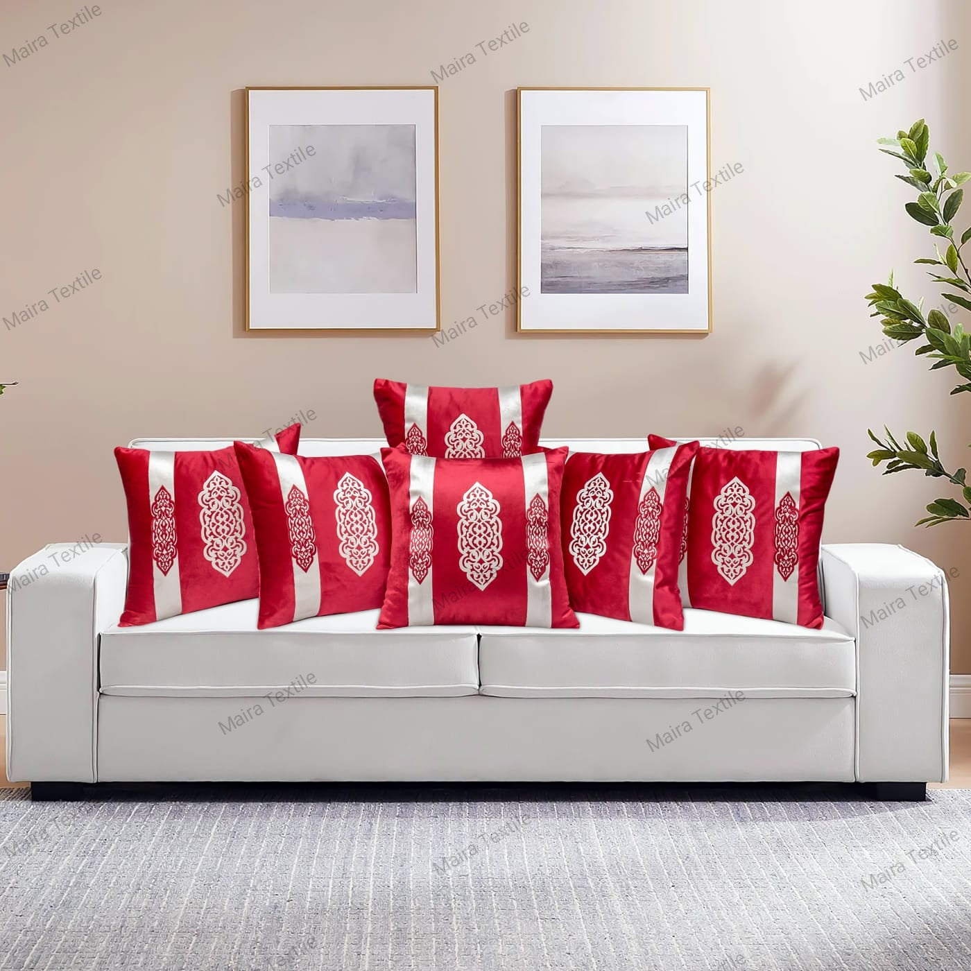 Red Luxury Cushion Cover