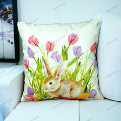 Rabbit Decorative Degitel Cushion Cover