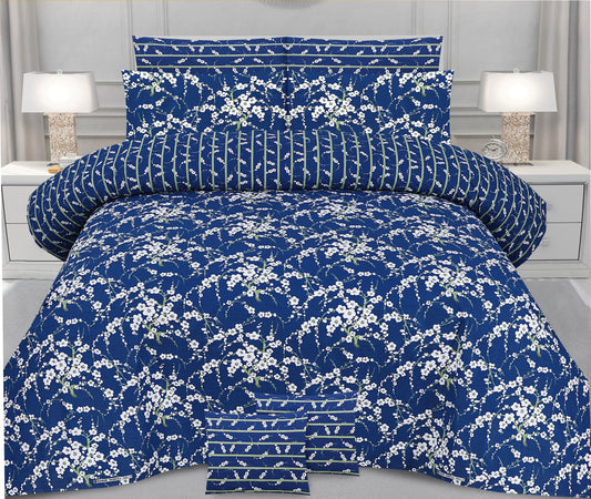 3pc Cotton Bedsheet Set Blue Color