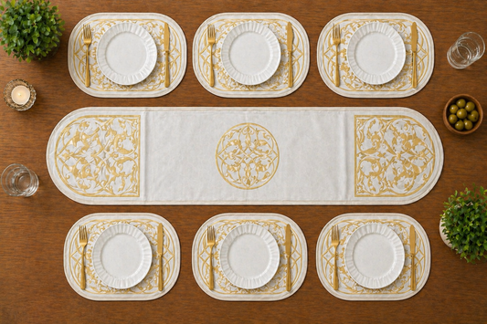 Ivory Regal Filigree Set velvet