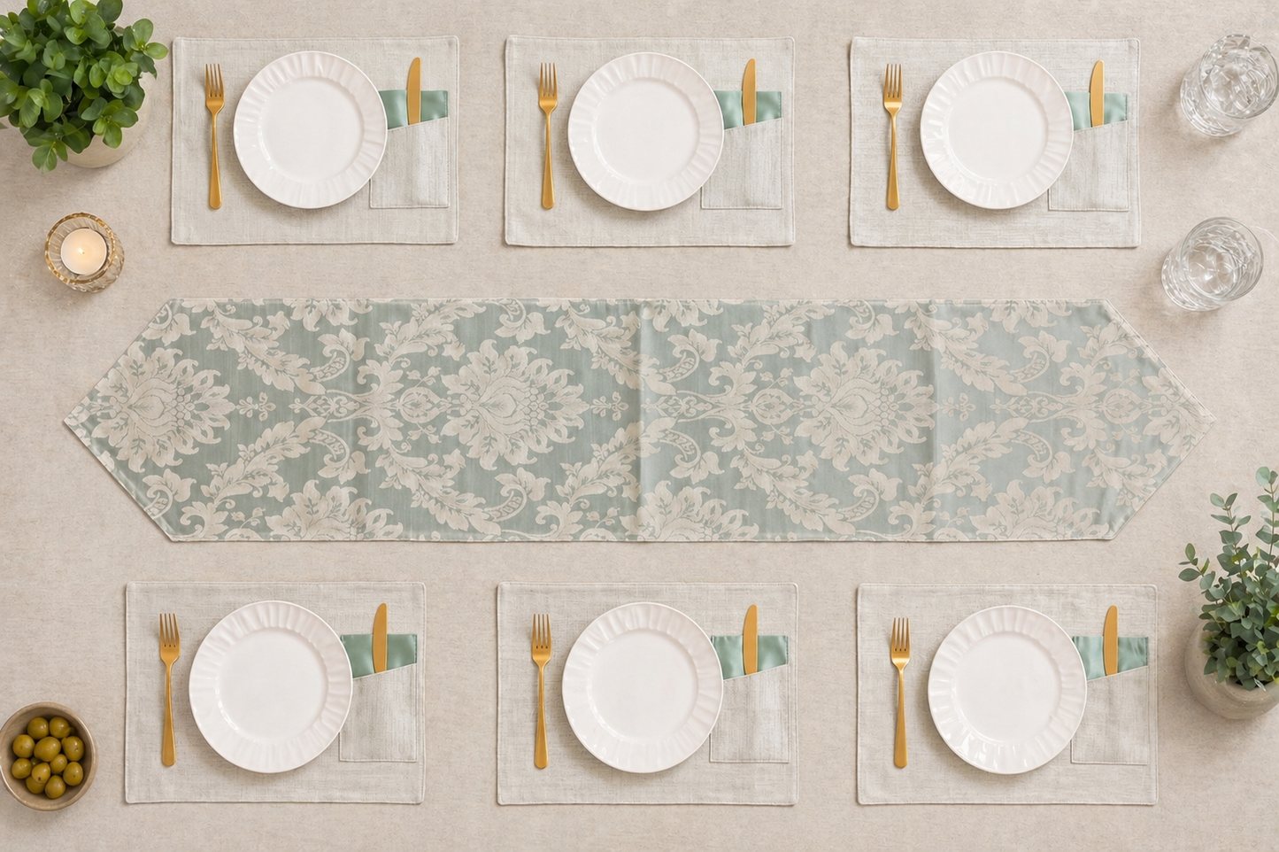 Soft Sage Elegance Set