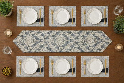 Charcoal Damask Heritage Set