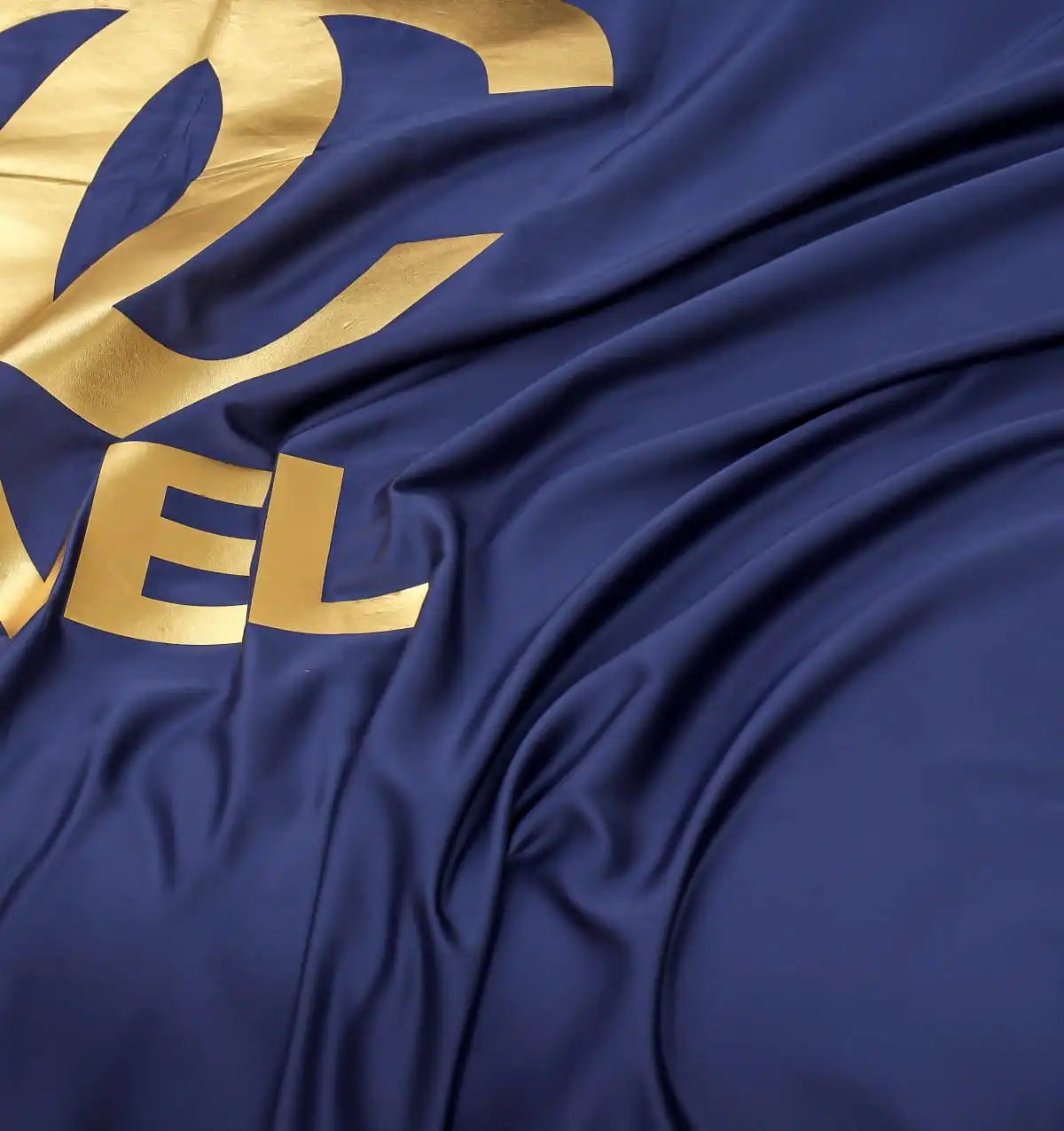 Blue and Golden CHANEL Duvet Cover Set