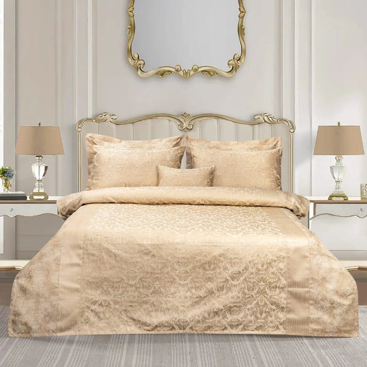 Luxury Satin Jacquard Duvet Cover Set- 7 Pc's