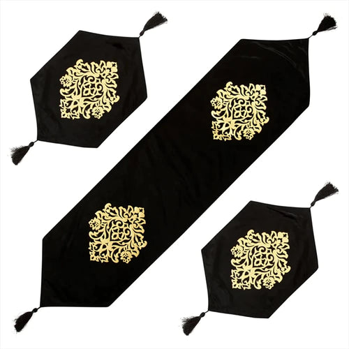 Velvet & Silk Table Runner 3pcs set Center And Side Table Set