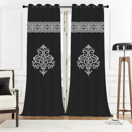 Pack 2 of Velvet Curtain for Bedroom- Splendid Design Curtain Pair in Velvet Fabric