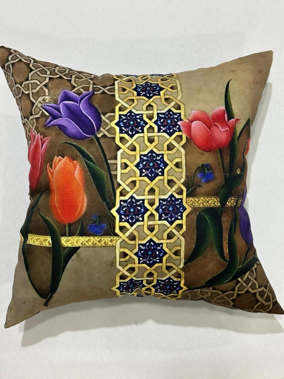 Digital Print Canvas Cushion Covers, 3D Print Canvas Cushion Covers - 15 designs Pack of 2 ( Size 16*16 )